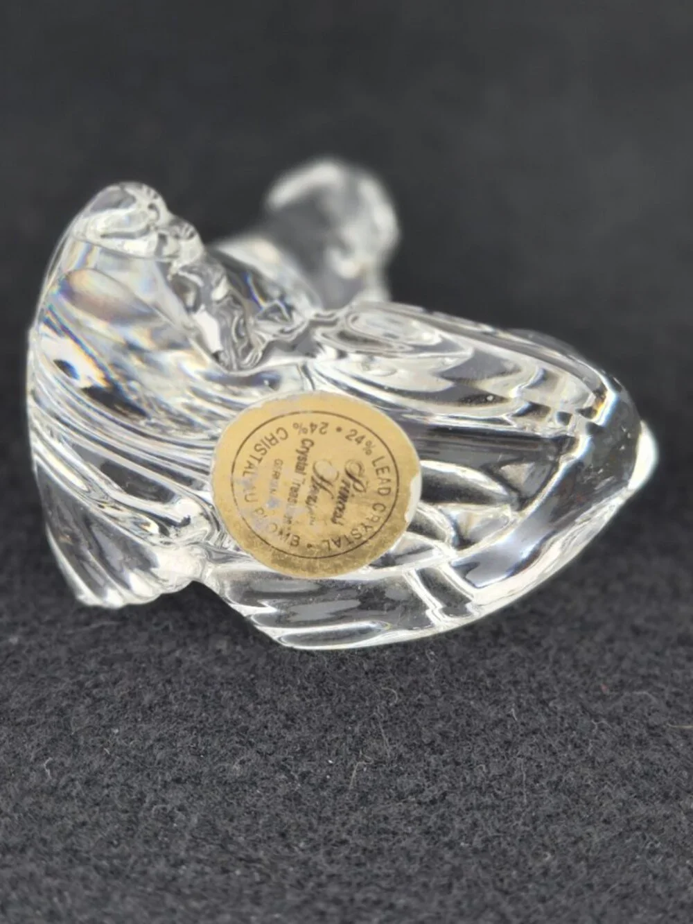 Vintage Princess House 24% Lead Crystal Rocking Seal Circus Seal Figurine